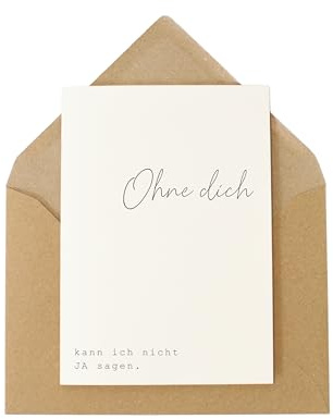 Ohso O’lala Trauzeugin Karte „Ohne dich kann ich nicht Ja sagen.“ – Karte zur Frage an Trauzeugin, Trauzeuge oder Brautjungfer – hochwertige Hochzeitskarte mit Umschlag