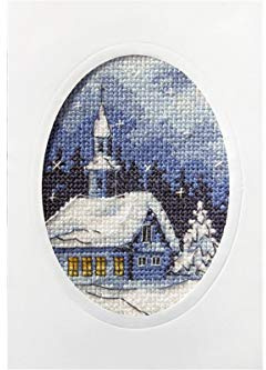 Orchidea Twilight Church Card Cross Stitch Kit