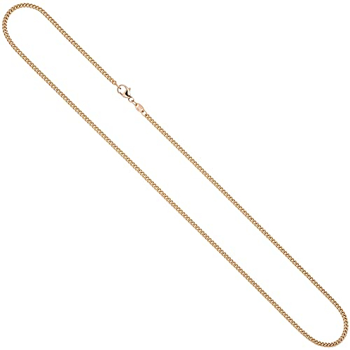 Jobo Damen Panzer-Kette aus 14 Karat 585 Rosegold 2,0 mm 45 cm