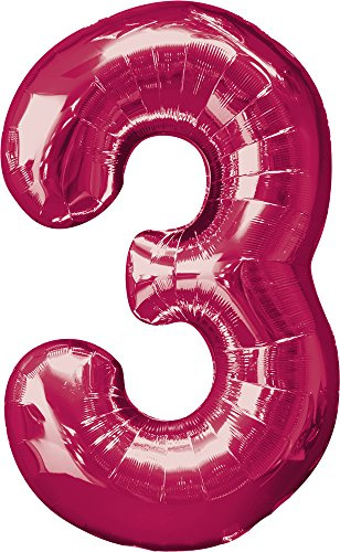 amscan S/Form: 3, rosa
