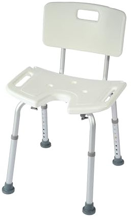 Chaise de douche courbée blanche