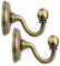 WINOMO 2pcs Vintage Alloy Pommel Curtain Holdbacks Tieback Hooks Door Wall Hat Coat Hangers (Bronze)