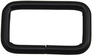 Wuuycoky 1.25 Inner Length Black Rectangle Rings Loop Ring No Welded for Strap Webbing Belts Buckle Pack of 10