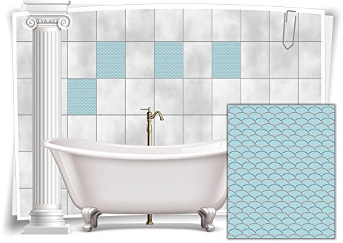 Medianlux Fliesenaufkleber Fliesen Aufkleber Vintage Nostalgie Retro Shabby Chic Alt Küche Bad WC Deko, 8 Stück, 20x25cm m14m6h-74345