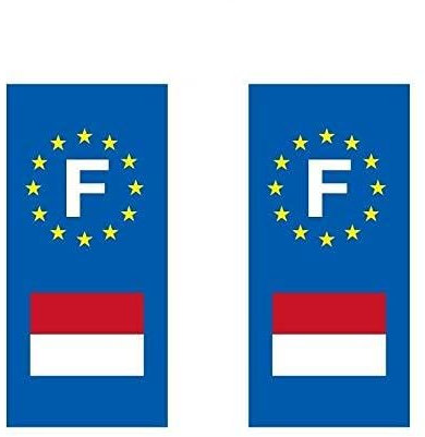 Aufkleber für Nummernschild, Motorrad, Flagge Monaco