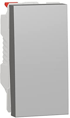 Schneider Electric NU310330 New Unica, Interruptor 1 Módulo, Prod. Sostenible Green Premium, Instalación Fácil- Aluminio