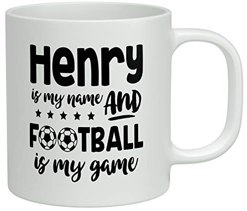 Shopagift Personalised Any Name Football White 10oz Novelty Gift Mug Cup