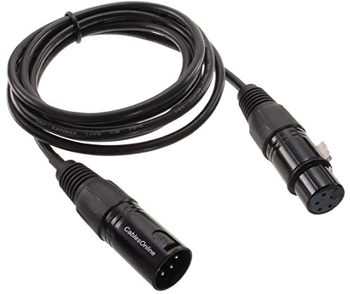 CablesOnline, 10ft. XLR 4-Pin Female to XLR 4-Pin Male Shielded Extension Patch Cable, X4-0010