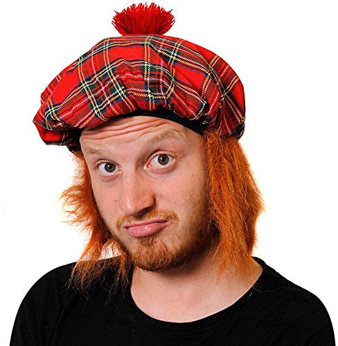 Jumbo Tam O' Shanter Hut, schottisches Kostüm, 1 Stück