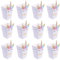 12 Pezzi Scatole di Popcorn Arcobaleno Modello di Unicorno Scatola Sacchetti Contenitori di Caramelle Boxes per Compleanno Matrimoni Favore del Partito