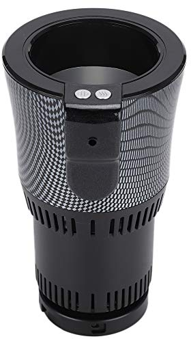 Asudaro Car Cup Warmer Cooler, 2-in-1 Portable Smart Auto Car Can Cooling and Heating Cup Drinks Holder, ABS + Aluminium, Black