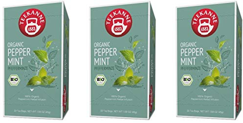 Teekanne Bio Pfefferminztee - 3er Pack Peppermint (3 x 20 Beutel, 135 g)