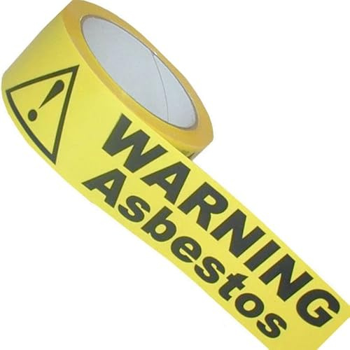 WARNING ASBESTOS self-adhesive marking tape - twin-ply premium grade (48mm x 33M)