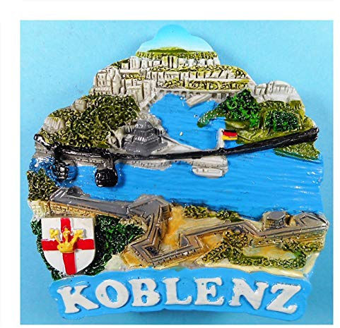 Magnet Souvenir Koblenz 7,5 x 7 x 2 cm Kühlschrankmagnet Stadt Figur Deko GCG 1520