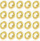 max K O M F O R T 20x Einbaustrahler IP20 mit GU10 Fassung RUND gold Einbauspot Einbauleuchte Rahmen Rostfrei Deckenspot Strahler Spot 803