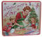 POWERHAUS24 Nostalgische Blechdose Mit Liebe gebacken für Kekse, Lebkuchen & mehr, Aufbewahrung, Geschenk, Deko, lebensmittelecht, 22,5 x 21 cm, 2 Rezepte inklusive