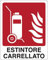 NEW CARTELLO SEGNALETICO - Estintore carrellato - Adesivo Extra Resistente, Pannello in Forex, Pannello In Alluminio (Adesivo 20x31)