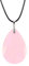 Pendentif Goutte en Quartz Rose pierre 100% naturelle fait-main - Eusice
