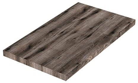 KIAMAMI VALENTINA Ablage für Aufsatzwaschbecken in Holzoptik Eiche dunkel - 80cm