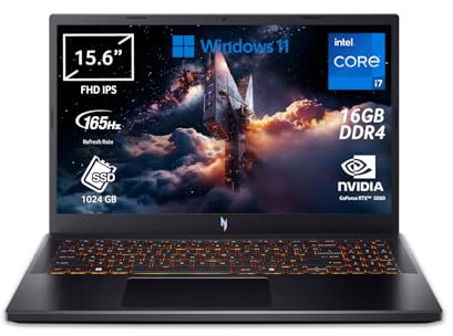 acer Nitro V 15 ANV15-52-73F2 Notebook Gaming, Processore Intel Core i7-13620H, Ram 16 GB DDR4, 1024 GB SSD, Display 15.6 FHD IPS 165 Hz LED LCD, NVIDIA GeForce RTX 5060 8 GB GDDR7, Windows 11 Home