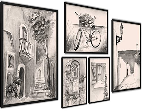 3er Set Poster 21x30cm Ohne Rahmen Wanddeko Wohnzimmer Ideal als Geschenk | Moderne Vintage Fahrrad Foto Sephia Bilder Wohnzimmer Deko Schlafzimmer 40x50/30x40/, Modernes Design, Hochwertige Qualität