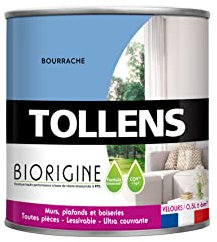 Tollens Peinture Couleurs Haute Performance à Base de Résine Biosourcée Pour Murs, Plafonds, Boiseries - Bourrache - 0,5L = 6m2