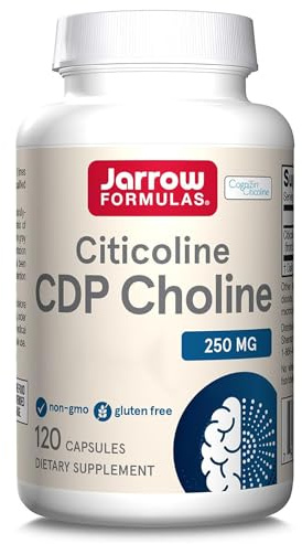 Jarrow Formulas, Citicolin (CDP Choline), 250mg, Hautement Dosé, 120 Capsules, Sans Gluten, Sans Soja, Sans OGM