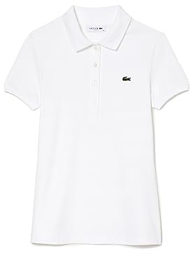 Lacoste Df3443 Paris Polo Regular Fit, Bianco, 46 Donna