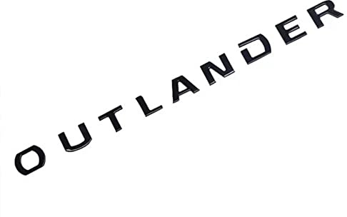 Leenax Enterprises 3D-Autoaufkleber LegierungMetall Buchstabe Emblem Abzeichen Aufkleber Deko Karosserie Heckklappe, für Mitsubishi Outlander ABS
