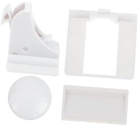 TOYANDONA 10st Kindersicherung Unsichtbarer Magnetverschluss Magnetschlösser Für Schränke Selbstklebende Kindersichere Verschlüsse Schrankschloss Abs Weiß Magnetisch Schublade Baby