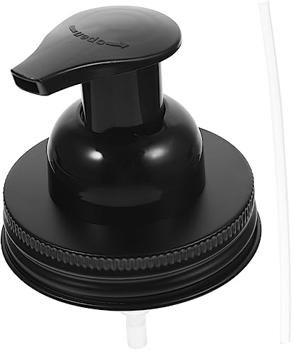 TOPBATHY Stainless Steel Foam Pump Cover Dispenser Lotion Soap Jar Pump Replacement for Bathroom Kitchen Counter