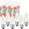 OSRAM LED Star Classic B40 LED Lampe für E27 Sockel, Kerzenform, GL FR, 470 Lumen, kaltweiß (4000K), Ersatz für herkömmliche 40W Glühbirnen, nicht dimmbar, 6er-Pack