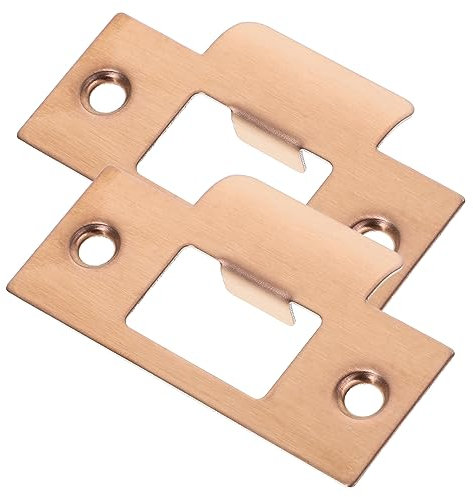 Uonlytech 2piezas Placas De Refuerzo Para Puerta De Acero Inoxidable De Cubiertas Para Cerraduras De Embutir Refuerzo De Seguridad Para Puertas Instalación Rápida y Sencilla