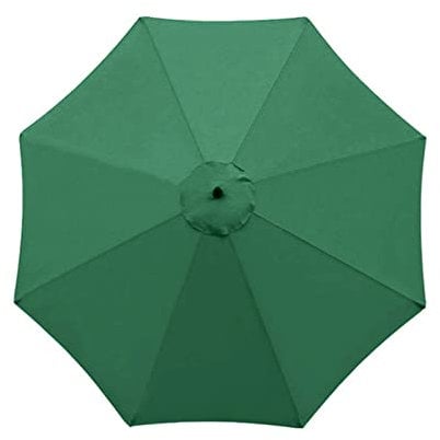 CEIEVER Replacement Parasol Cover, Replacement Parasol Canopy 2.7M/3M+6 Arms/8 Arms Replacement Parasol Fabric cover for Garden Umbrella (Green-3m+8 arms)