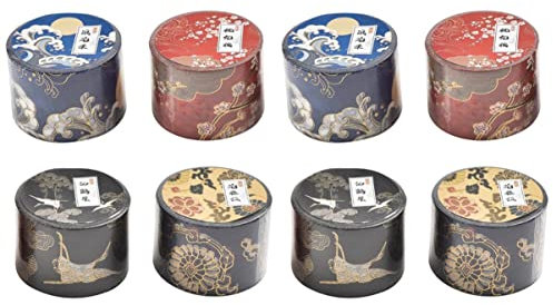 VILLCASE 8rouleaux Washi Tape Ancien Style Avec Design Relief Pour Scrapbooking Et Artisanat Fleurs Vagues Branches De Pêche
