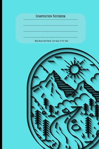 Notebook Alpin 3D design: Notebook, Wide lined paper 120 Page/6x9