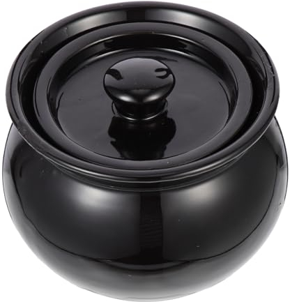 GRIRIW Crock Kitchen Ceramic Stew Jar Pudding Jelly Cup Ceramic Pot Cooking Stackable Stew Bowls Ceramic Bowl Small Pot Clay Pot Cooking Mini Containers Multifunction Ceramics Noodle Pot