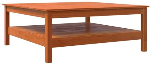 vidaXL Coffee Table, Side Table for Living Room Home Office Hallway, End Table for Decorative, Sofa Table, Wax Brown Solid Wood Pine