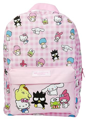 Blueprint Collections Hello Kitty Rucksack, 36 x 26 cm, Schultasche, Hello Kitty Rucksack, Kawaii-Rucksack, niedlicher Rucksack, Hello Kitty Geschenke, Hello Kitty Schreibwaren, mehrfarbig, M