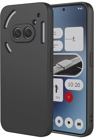 HAOYE Case for Nothing Phone (2a) / Nothing Phone 2a, Soft-Touch Lining Slim Silicon Premium Flexible TPU Cover Bumper, Anti-Scratch Shockproof TPU Protective Shell. Black