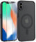 Votvloay Magnétique Coque pour iPhone X/XS 5,8'' avec 2 Pièces Verre Trempé, Etui Compatible avec MagSafe, Mat Translucide Housse Arrière Antichoc Anti-Rayures Étui pour iPhone X/XS, Noir