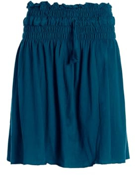 Vishes kurzer Basic Damenrock I Einheitsgrößen 34-46 I Handgefertigt aus 100% Baumwolle I Rock mit Strechbund I Ideal für warme & kalte Monate I Nachhaltige Alternative Bekleidung