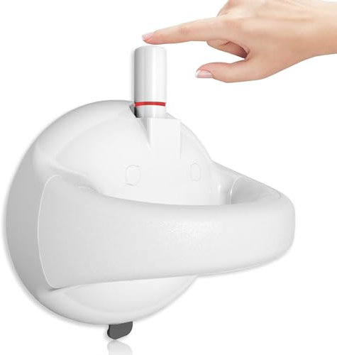 LORESJOY Support Grab Handle Suction Bathroom Grab Rails, Grip Rail with Suction Cup, Hand Rail for Bathroom, No Drilling Bathroom Support for Elderly(White)