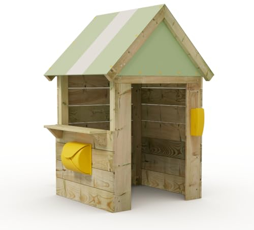 Wickey Spielhaus Hut - Kinderspielhaus aus Holz, Gartenhaus für Kinder, extrem witterungsbeständig - aus kesseldruckimprägniertem Massivholz - Pastellgrün