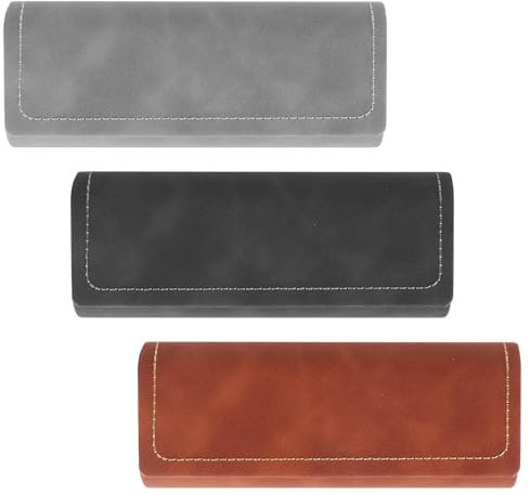 Brillenetui Hardcase 3 Stück Tragbare Brillentasche Kratzfeste Brillenbox Softtouch Leder Brillenetuis Hartschalen-Brillenetui Magnetverschluss Brillenetuis für Die Meisten Brillen und Sonnenbrillen