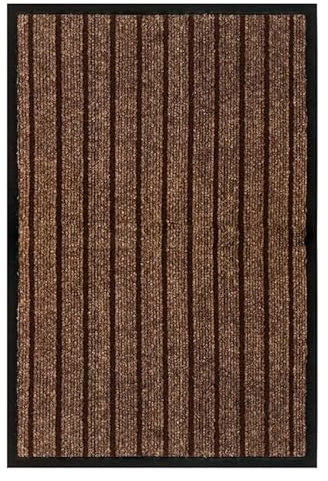 Fit Even Rubber Doormat – Outdoor & Indoor Heavy Duty Washable Non-Slip Doormat for Kitchen Garden, Inside & Outside Floor Mats, Waterproof and Dirt Trapper Entrance Rug Runner (50x90 cm, Brown)