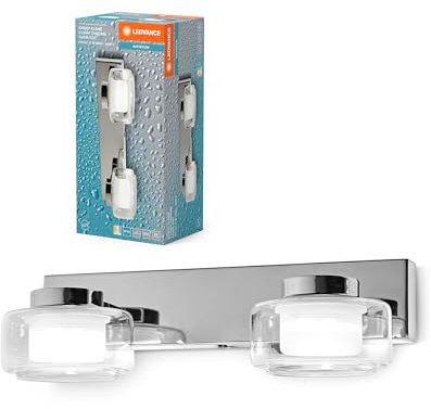 LEDVANCE ORBIS Flame Wand- und Deckenleuchte mit LED, Chrom, 11W, 700lm, 3000/4000K, Farbtemperatur über Wandschalter einstellbar (kaltweiß/warmweiß), IP44 Schutz vor Fremdkörpern und Spritzwasser
