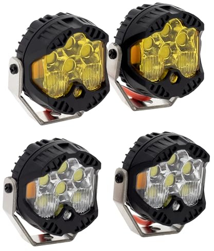 MEUS RACING RC Car LED Lights Kit - 1/10 & 1/8 Scale RC Crawler Accessories for Axial SCX10, Wraith, Traxxas TRX4 & TRX6, Redcat Gen8 Upgrades
