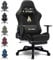 Symino Gaming Stuhl, Atmungsaktiver Bürostuhl aus Hochwertigem Stoff, So Weich Wie Pelz, Ergonomischer PC-Stuhl, Verstellbarer und Drehbarer Schreibtischstuhl mit Fußstütze, Schwarz