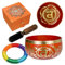 Cuencos Tibetanos de 7 Chakras, Hechos a Mano, para Meditación, Sonido, Paz, Atención Plena, Yoga (Naranja)
